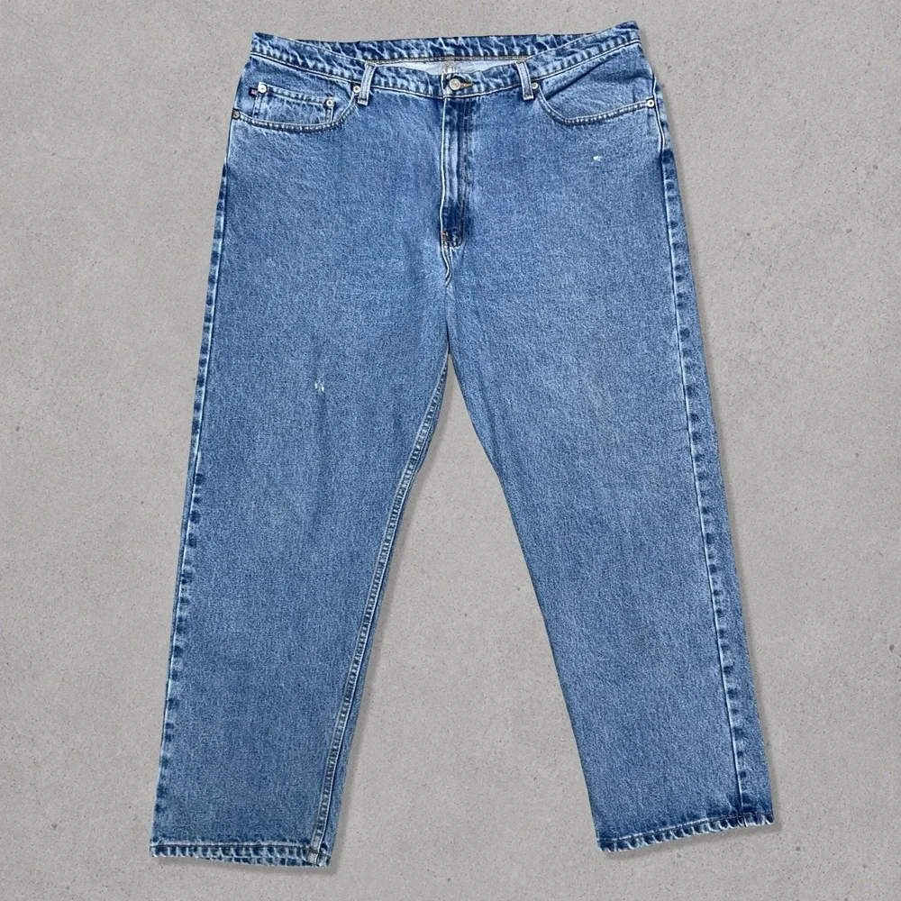 Vintage Polo Jeans Co Ralph Lauren 42x30 Relaxed Fit Blue Denim Jeans